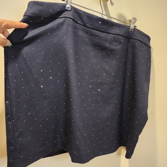 NINE WEST Black Taylored Mini Skirt with Stud Accents Plus Size XXL NWT - Picture 5 of 11